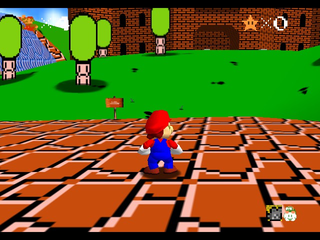 Super Mario 64 - Retro Graphics Screenshot 1